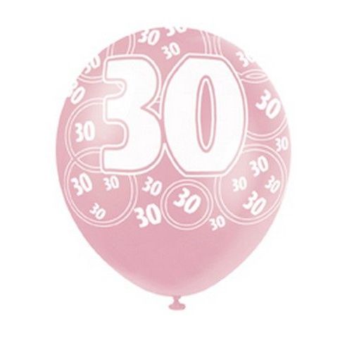 Ballons Rose 30 Ans Taille  Unique