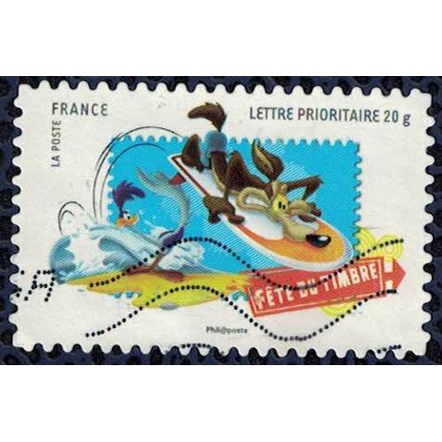 France Oblitéré Used Stamp Fête Du Timbre 2009 Bip Bip Et Vil Coyotte Font Du Surf Y&t 271