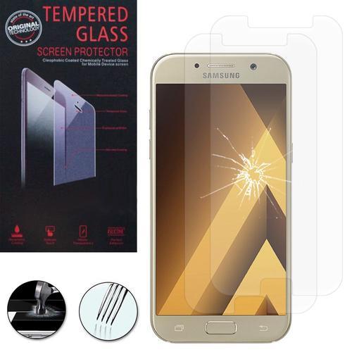 Lot / Pack De 2 Films Verre Trempé Pour Samsung Galaxy A5 (2017) 5.2" Protection D'écran