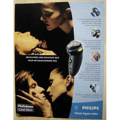 Publicité Papier - Rasoir Philishave Cool Skin De Philips De 1998