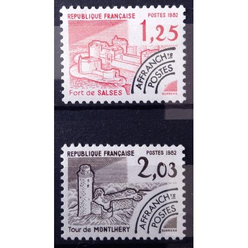 France - Préoblitérés Monuments Historiques - Salses 1,25 (N° 175) + Montlhéry 2,03 (N° 176) Neufs* - Année 1982 - N15036