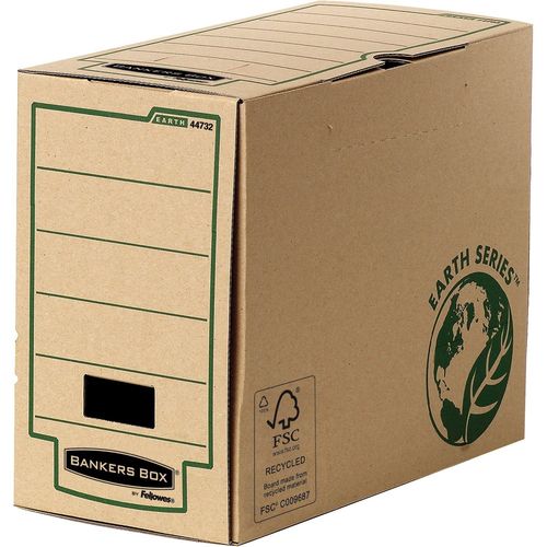 Fellowes Lot De 20 Boîtes D'archives A4+ Dos De 15 Cm Montage Manuel Marron