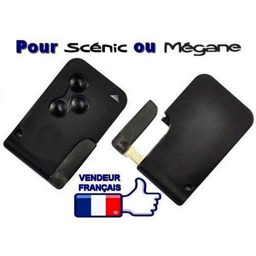Coque Carte Smartcard Plip 3 Boutons Avec Clé Pour Renault Clio Mégane Scenic 2 Grand Scenic