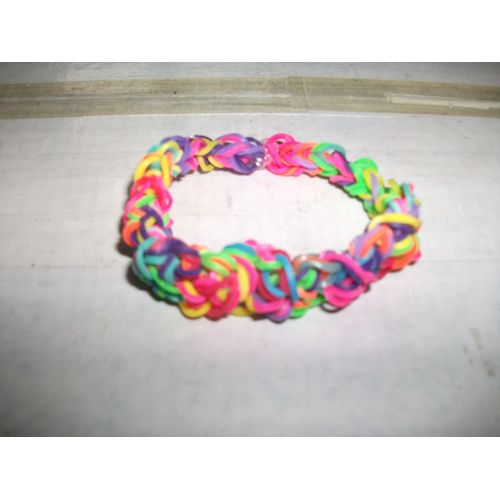Bracelet Rainbow Loom Fleurs Multicolores