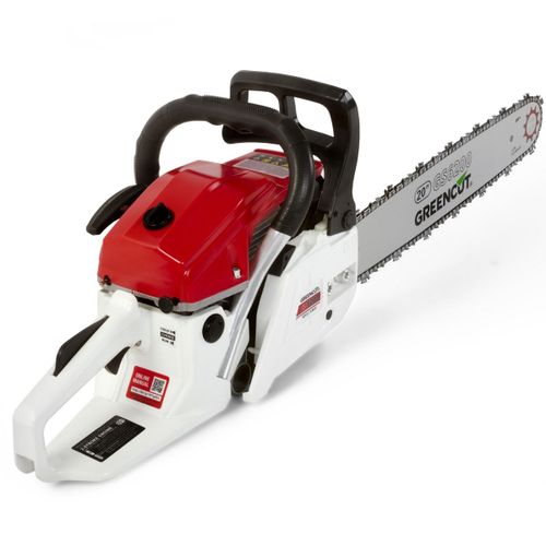 Tronçonneuse thermique 62 cm3,guide 20, 3,8 Cv de puissance greencut