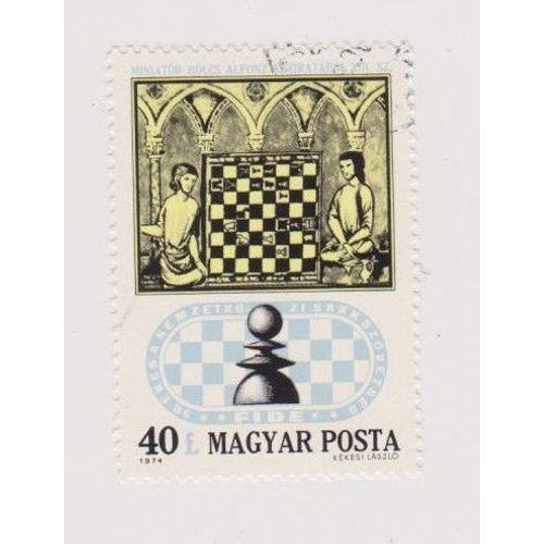 Timbre Hongrie Magyar Poste Olympiades D'echecs 40