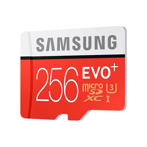 Samsung EVO+ MB-MC256D - Carte mémoire flash (adaptateur microSDXC vers SD inclus(e)) - 256 Go - UHS-I U3 / Class10 - microSDXC UHS-I