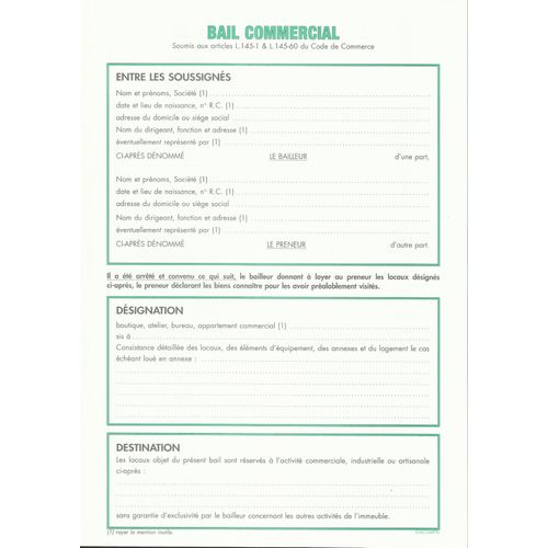 Exacompta - Dossier Location Commerciale