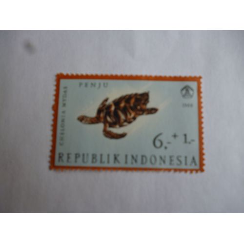 Timbre Indonésie 1966! :Tortue.