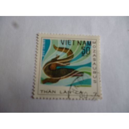 Timbre Vietnam :Mozazaurus :Crocodile.