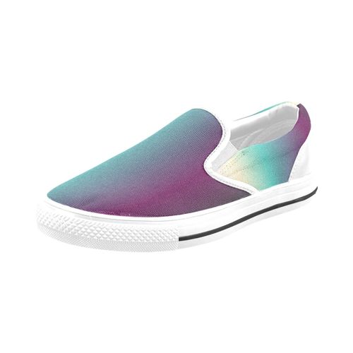 Chaussures À Enfiler Dégradés Colorés Exotiques Bordeaux Vert Perle Sans Lacets Pour Hommes Et Femmes, Tendance Mode En Toile, Baskets Décontractées Faites À La Main