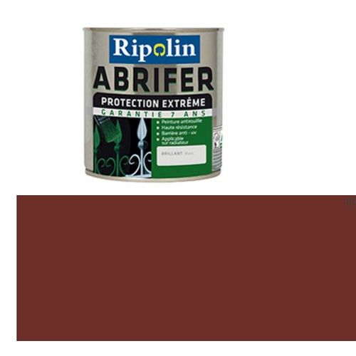 Ripolin - Peinture Ferroneries Extérieur Abrifer Brillant 0.5 Litres Rouge Basque