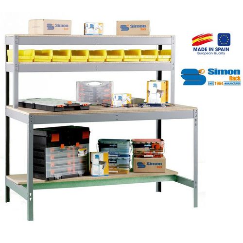 Simon Rack - Kit Etabli 1440x900x750mm - BT-1 900 GRIS FONCE/BOIS