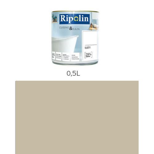 Ripolin - Peinture Esprit Déco Cuisine & Bain satin (Murs de cuisine et salle de bain) 0,5L Lin