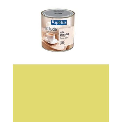 Ripolin - Peinture Attitude Café du matin multi-supports Satin 0,5 L Jaune primevère