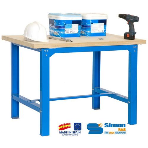 Simon Rack - Kit Etabli 865x1800x750mm Bleu/Bois - BT6 PLYWOOD 1800
