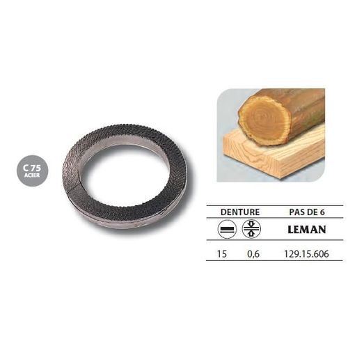 Leman - 1 Rouleau de 50 mètres Lame scie à ruban en acier C75 15x0,6 pas de 6 - 129.15.606