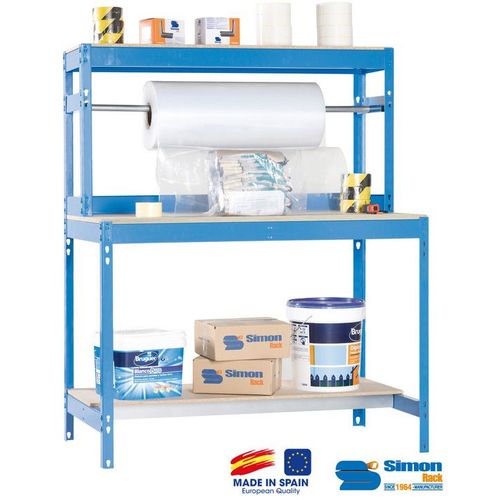 Simon Rack - Kit Etabli 1440x1200x750mm - BT-4 1200 BLEU/BOIS
