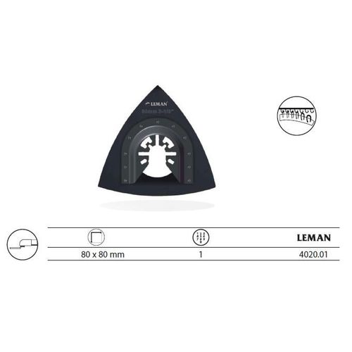 Leman - Plateau de ponçage auto agrippant 80x80 mm - 4020.01