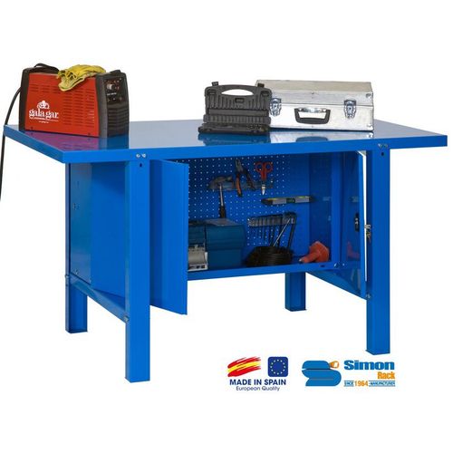 Simon Rack - Kit Etabli avec un verrou 830x1800x730mm Charge 800 Kg - BT-6 METAL LOCKER 1800 BLEU