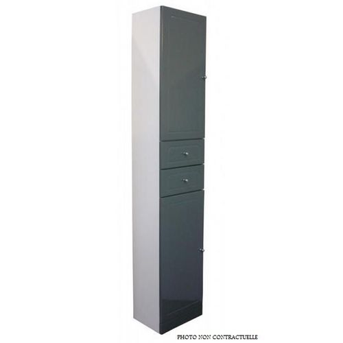 Ondée - Colonne salle de bain taupe à poser Haut. 188cm - TOLEDE