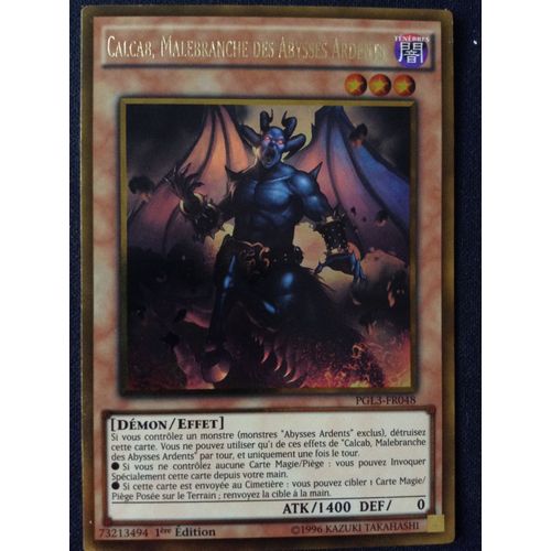 Yugioh! Calcab, Malebranche Des Abysses Ardents - Gold Rare - Pgl3-Fr048