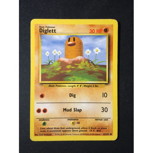 Diglett ( Taupiqueur ) 47/102 Set De Base Eng