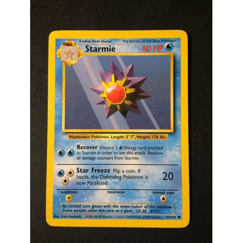 Starmie ( Staross ) 64/102 Set De Base Eng