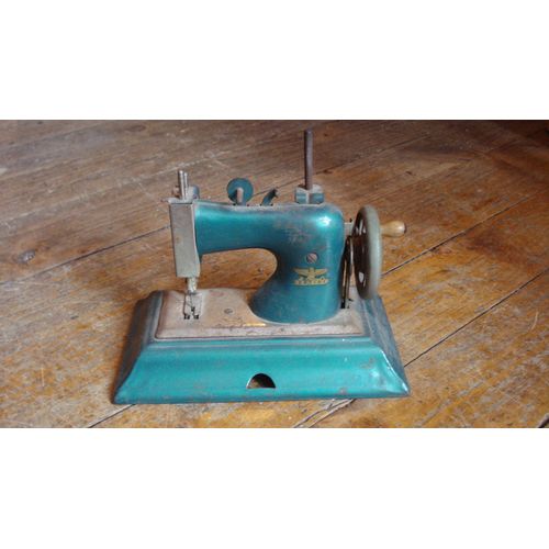 Ancienne Machine À Coudre "Casige",Jouet Enfant Tole Metal,Ca 1930,Enfantina