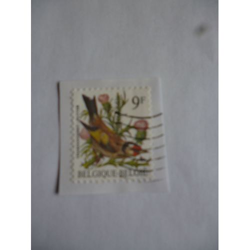 Timbre Belgique :Chardonneret.