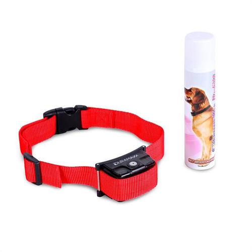 Oneconcept Tyson - Collier De Dressage Pour Chien Anti-Aboiement Avec Spray Citronnelle Inclus (Naturel, Non-Nocif, Encolure 63.5cm) - Rouge