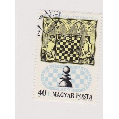 Timbre Hongrie Magyar Posta Olympiades Echecs Echec