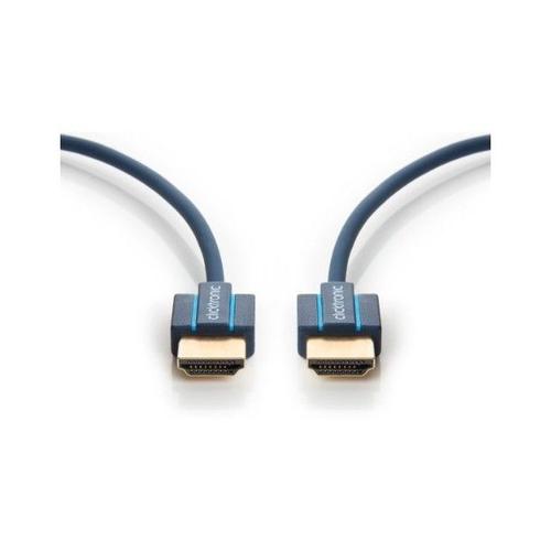 HDMI câble de raccordement [1x HDMI-prise mâle - 1x HDMI-Stecker] 3 m bleue clicktronic