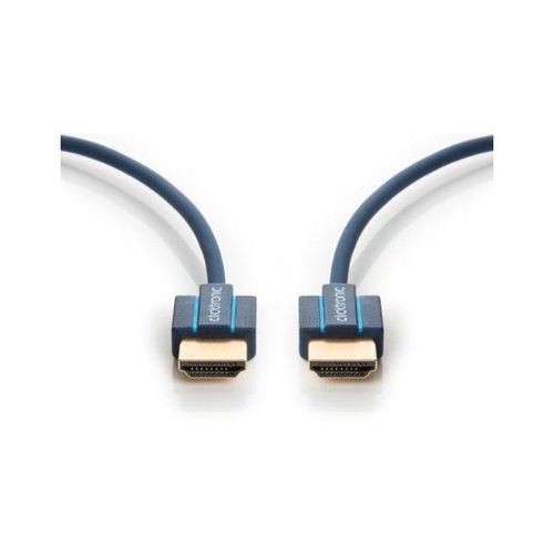 HDMI câble de raccordement [1x HDMI-prise mâle - 1x HDMI-Stecker] 0.50 m bleue clicktronic