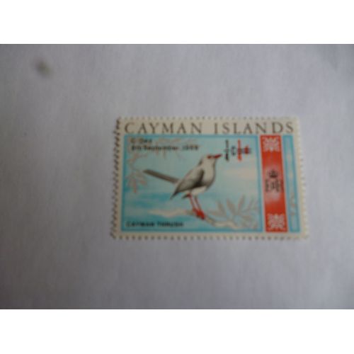 Timbre Iles Caïman 1969 :Oiseau:Cayman Thrush.