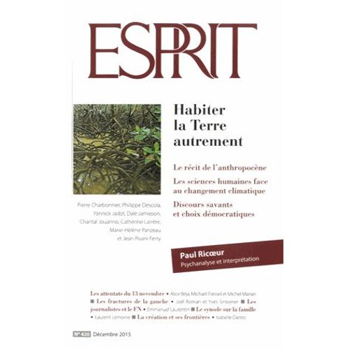 Esprit N° 420, Décembre 2015 - Habiter La Terre Autrement