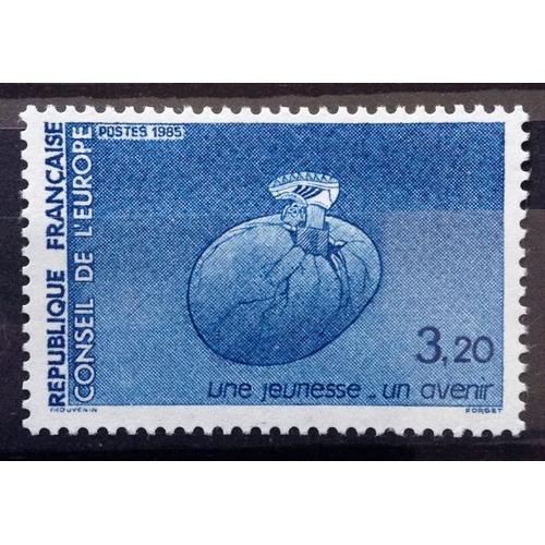 France - Conseil Europe - Pied Sortant D'un Oeuf 3,20 Bleu (Impeccable Service N° 87) Neuf** Luxe - Année 1985 - N15211