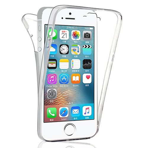 Coque Avant Et Arrière Silicone Pour Apple Iphone 5/ 5s/ Se 360° Protection Intégrale - Transparent