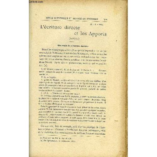 Revue Scientifique Et Morale Du Spiritisme 14e Annee N°12 - L¿Eçriture Directe Et Les Aports. G. Delanne. Le Congrès Spirite De Bruxelles.. Un Assistant Autre Cloche. E. Philippe . Rapport ...