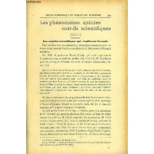 Revue Scientifique Et Morale Du Spiritisme 11e Annee N°12 - Les Phénomènes Spirites Sont-Ils Scientifiques? G. Df.Lanne ..De La Divinité De Jésus-Christ. .. Henri Tivollier..De La Haute ...