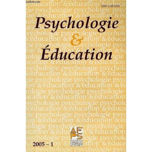 Psychologie & Education N°1 - Construction Et Validation D'une Échelle De Stress Spécifique Pour Les Enseignants En École Primaire. Laurent Carle : Lecture : Culture, Nature Ou Traditions ...