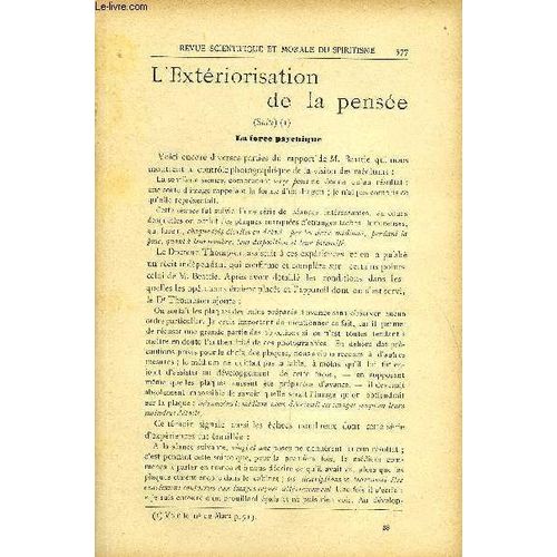Revue Scientifique Et Morale Du Spiritisme 9e Annee N°11 - L¿Extériorisation De La Pensée(Suite). Gabriel Delanne..Les Matérialisations À Constantine. Gustave Isaac, Controverse (Suite).. ...
