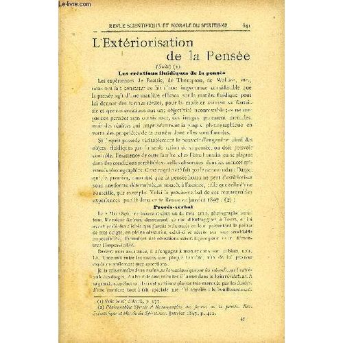 Revue Scientifique Et Morale Du Spiritisme 9e Annee N°11 - L¿Extériorisation De La Pensée (Suite).Gabriel Delanne. La Manifestation De L¿Esprit D¿Un Ex-Abonné À Notre Revue. Henri Carreras. ...