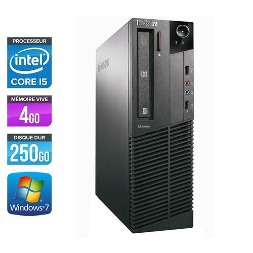Lenovo ThinkCentre M81 SFF - Intel Core i5-2400 / 3.10 GHz - RAM 4 Go - HDD 250 Go - DVDRW - GigaBit Ethernet - Windows 7 Professionnel