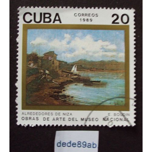 Cuba..  20 Obras De Arte Del Museo Nacional : Alrededores De Niza E.Boudin . Oblitéré Used Stamp.