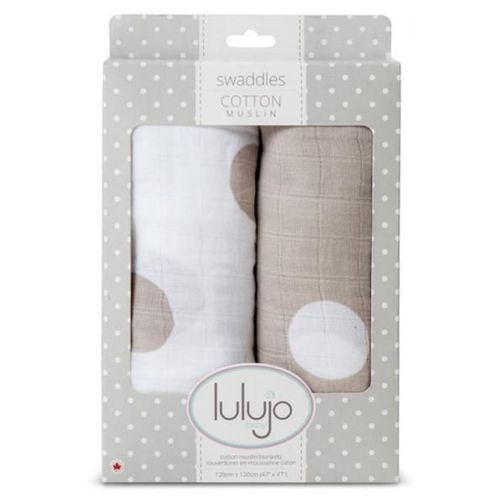 Pack 2 Langes - Pois Taupes