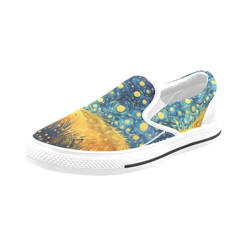 Chaussures À Enfiler Étoile De La Galaxie Van Gogh Sans Lacets Pour Hommes Et Femmes, Tendance Mode En Toile, Baskets Décontractées Faites À La Main