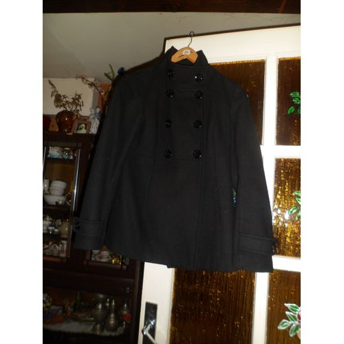 Manteau Camaïeu Laine 38 Noir
