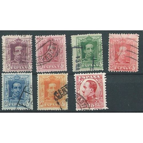 Espagne "Effigie Du Roi Alphonse 13" Année 1922 À 1930. N) Bleu Au Verso