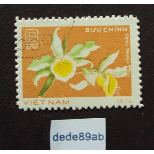 Vietnam..  (6) Buu Chinh . Fleurs : Lan Hoang Thao - Orchidées . Oblitéré Used Stamp.